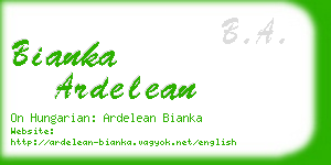 bianka ardelean business card